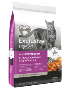 Exclusive Signature All Life Stages Cat Chicken & Rice 15lb Bag